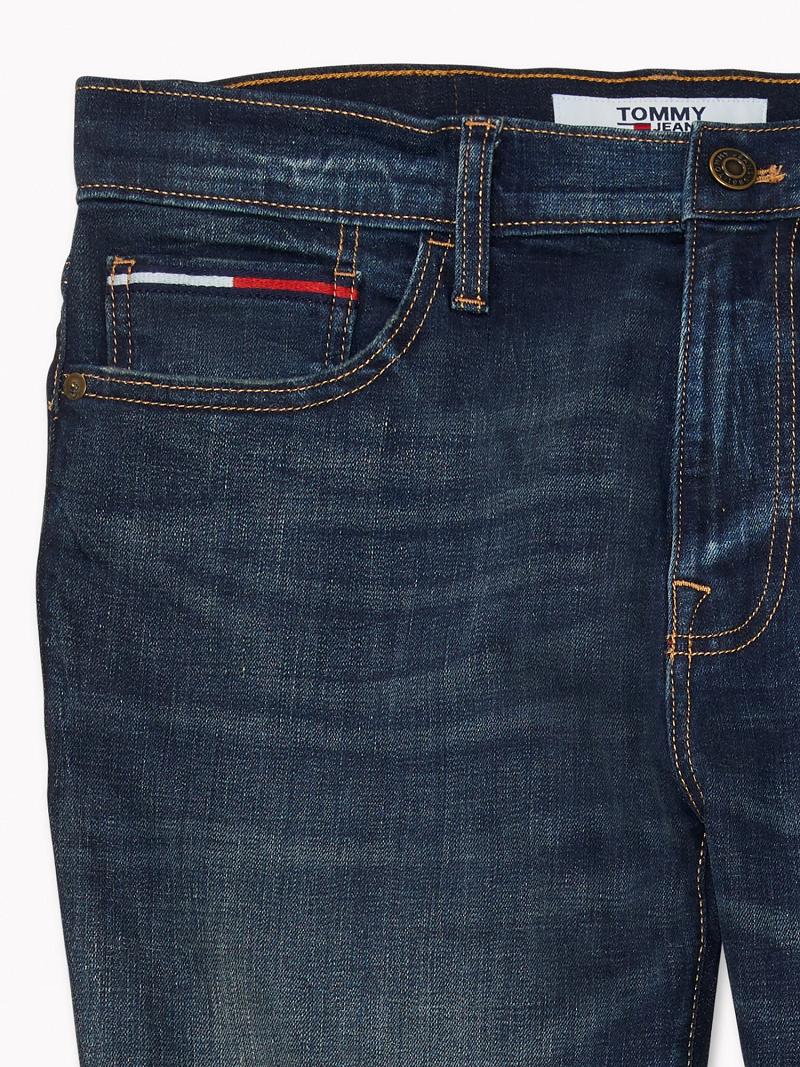 Férfi Tommy Hilfiger Essential slim fit dark wash Farmer Nadrág Kék | HU 1151YXF